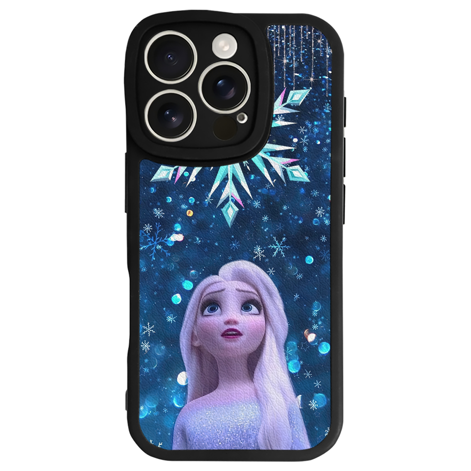 （画像用） アナと雪の女王 アンナ エルサ Frozen Anna Elsa 【iPhone 16シリーズ対応】シリコンスマホケース（レザー調） 材質：シリコン